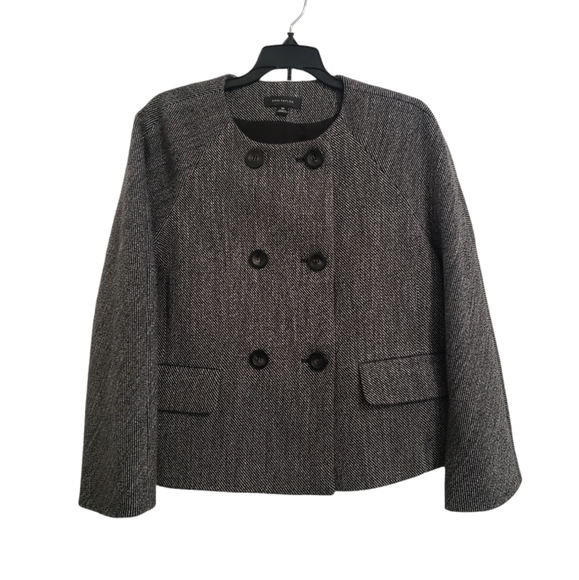 NWOT Ann Taylor Coats & Jackets Size 10 Gray Mod Double Breasted Jacket - Picture 1 of 3
